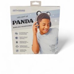 Art+Sound LED Light Up Panda Wireless Headphones